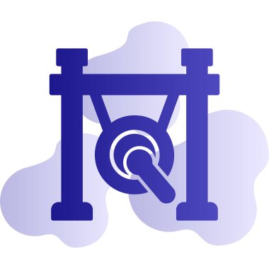 gong simgesi web basit illüstrasyon