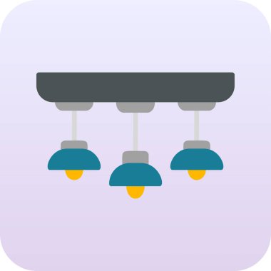 Asılı Lambalar simgesinin vektör illüstrasyonu           