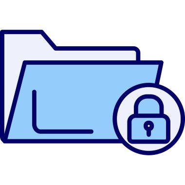 Dizin kilidi simgesi, basit illüstrasyon