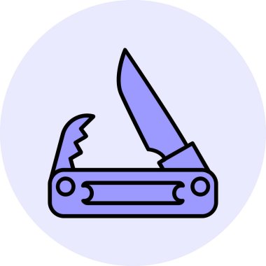 Cep bıçak simge vektör çizim