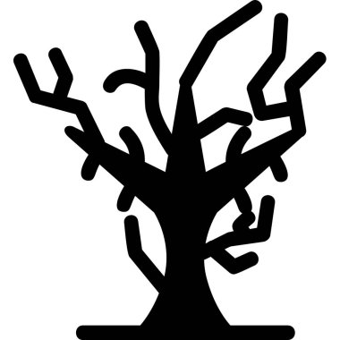 Kuru Ağaç ikonu, vektör illüstrasyonu