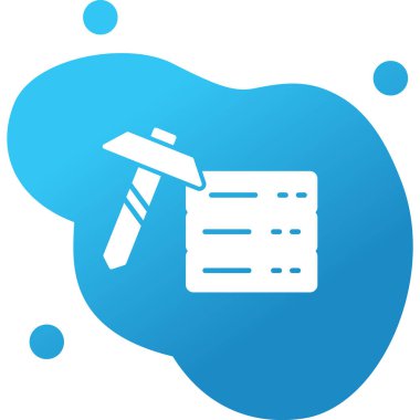 Veri Madenciliği ikon vektör çizimi