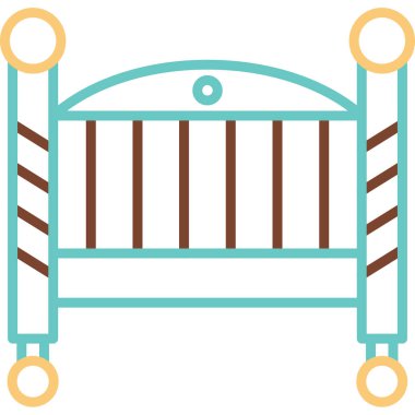 Bebek Beşiği Web simgesi vektör illüstrasyonu