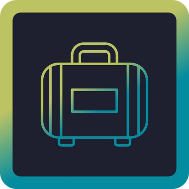 Bavul web simgesi, vektör çizim