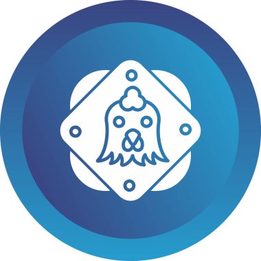 Horoz. Web simgesi basit illüstrasyon              