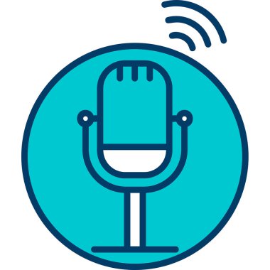 mikrofon web simge vektör çizim 