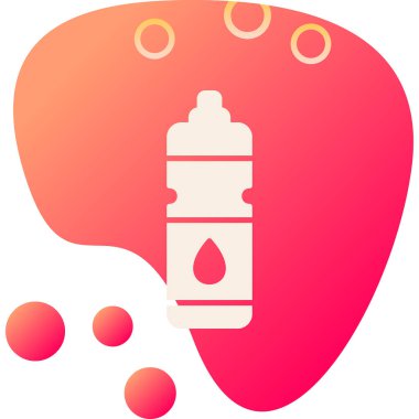 Su şişesi. Web simgesi basit illüstrasyon