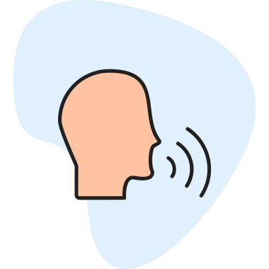 Konuşan Web simgesi vektör illüstrasyonu