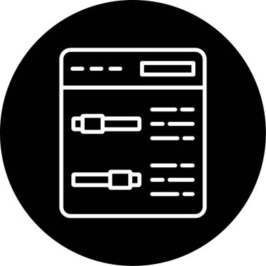 Web Ayarları. Web simgesi basit tasarım              