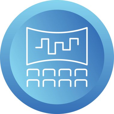 Tiyatro Web simgesi, vektör illüstrasyonu