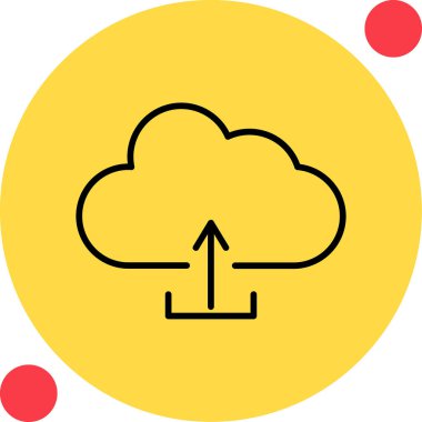 Bulut simge vektör çizim upload          