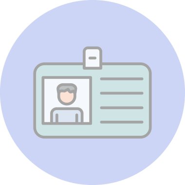 Kimlik kartı web simgesi, vektör illüstrasyonu