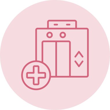 Hastane binası simgesi, vektör illüstrasyonu basit tasarım