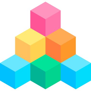 küp web simgesi basit tasarım 