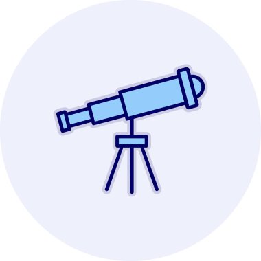 Teleskop. Web simgesi basit illüstrasyon