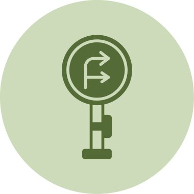 Yol işaretleri simgesinin vektör illüstrasyonu 