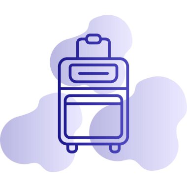 Bavul web simgesi, vektör çizim