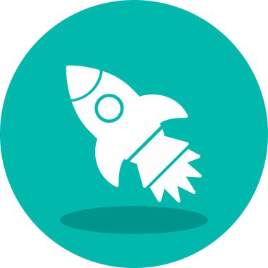 İzole edilmiş arkaplanda roket ağ simgesi