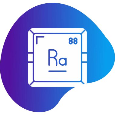 Radyum modern simgesinin vektör illüstrasyonu                      