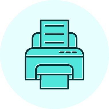 yazıcı web simgesi basit illüstrasyon 