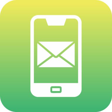 Telefon mesajı simge vektör çizim