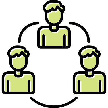 takım çalışması ikon vektör illüstrasyonu 