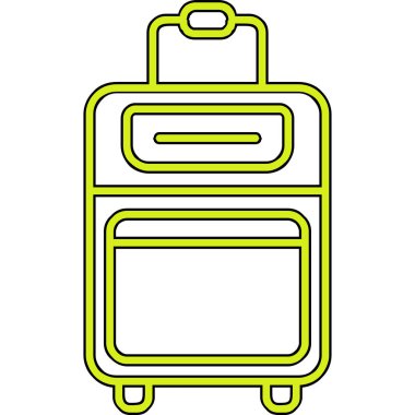 Bavul web simgesi, vektör çizim