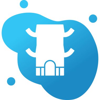 Dojo binası simgesi, vektör illüstrasyonu basit tasarım