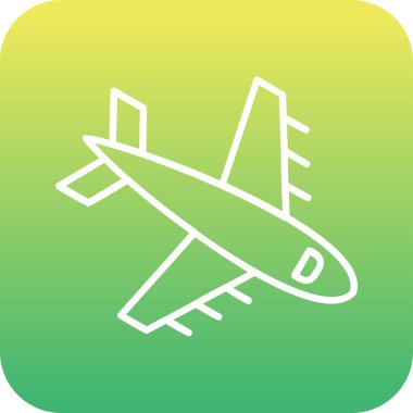  Uçak. Web simgesi basit illüstrasyon