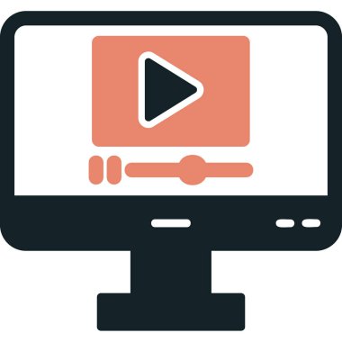 video oynatıcı simgesi, vektör illüstrasyonu basit tasarım