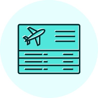 Seyahat ikonunun vektör illüstrasyonu. Ayrılışlar                   