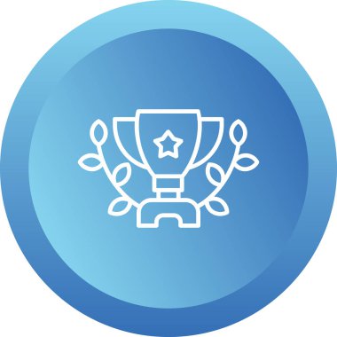 Kupa simgesi, vektör illüstrasyonu basit tasarım