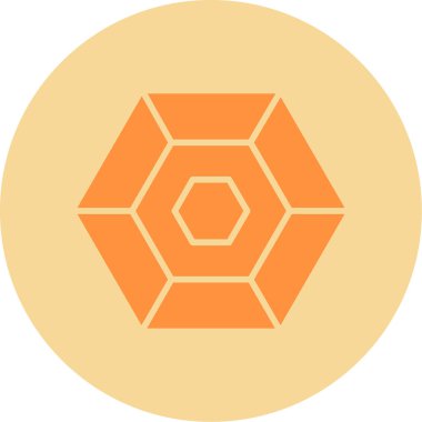 Altıgen simgesi, web düğmesi, katı vektör tasarımı