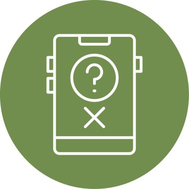 Quiz web simgesi, vektör illüstrasyonu