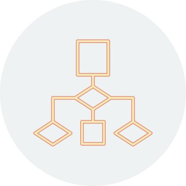 Akış Çizelgesi simgesi, vektör illüstrasyonu             