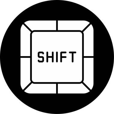 Vardiya düğmesi. Web simgesi basit illüstrasyon 