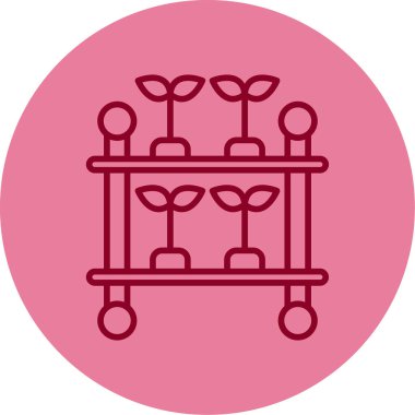 Dikey çiftçilik simgesi, vektör illüstrasyonu