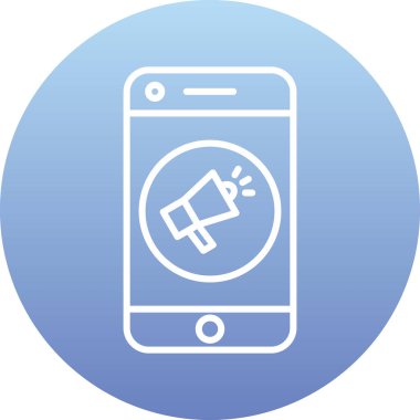 Sosyal medya tanıtım simgesi, vektör illüstrasyonu basit tasarım