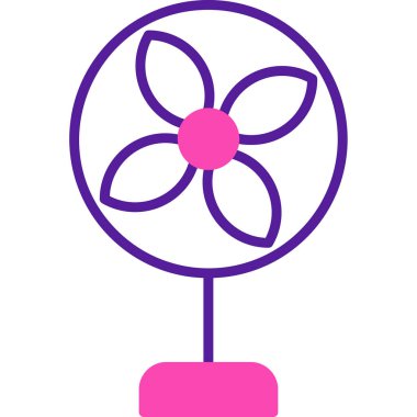 air fan simgesi, vektör illüstrasyonu basit tasarım