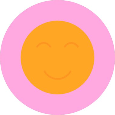 Gülümse. Web simgesi basit illüstrasyon