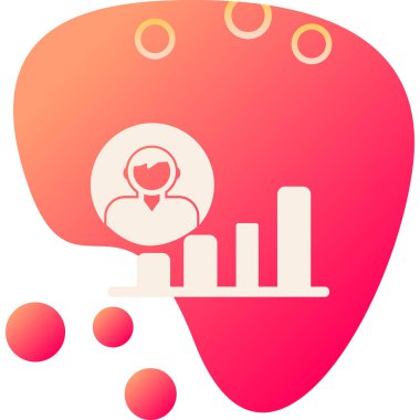 Kariyer Tanıtımı web simgesi vektör illüstrasyonu