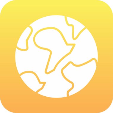 toprak küresi simgesi, vektör illüstrasyonu basit tasarım