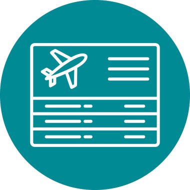 Seyahat ikonunun vektör illüstrasyonu. Ayrılışlar                   