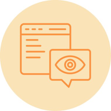 Web ve mobil, vektör illüstrasyonu için web sayfası simgesi