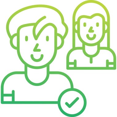 İş Arkadaşları simgesinin vektör illüstrasyonu