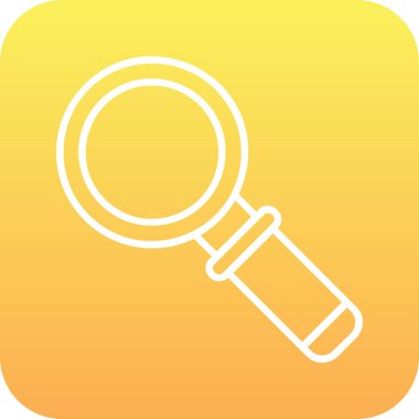 Büyütme cam simgesi, vektör illüstrasyonu 