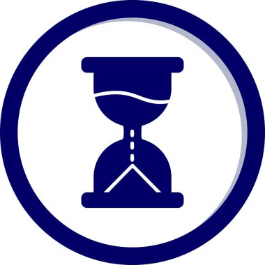 Kum saati simgesi, vektör illüstrasyonu 