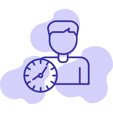 zaman yönetimi simgesi, vektör illüstrasyonu basit tasarım