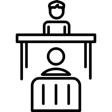 İş Görüşmesi modern simgesinin vektör illüstrasyonu        