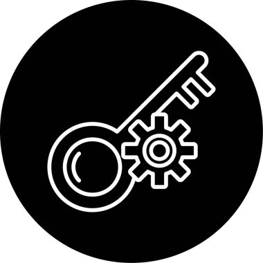 anahtar simgesi, vektör illüstrasyonu basit tasarım